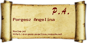 Porgesz Angelina névjegykártya
